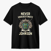 Johnson Ancient Tartan Crest 2D T-shirt - Never Underestimate Style